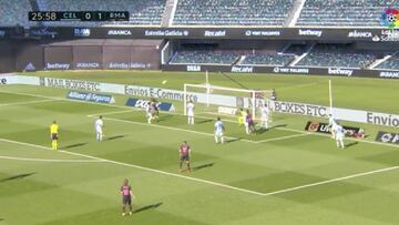 El último fallo de Vinicius de cara al gol contra el Celta