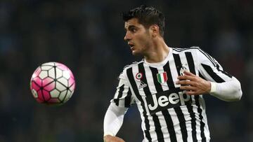 Morata, durante un partido de la Serie A con la Juventus.