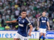 Mackalister Silva en un partido de Millonarios.