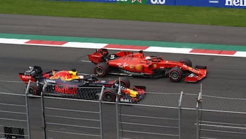 Sebastian Vettel y Max Verstappen, Ferrari y Red Bull.