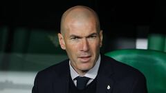 SEVILLA, SPAIN - MARCH 08: Zinedine Zidane, head coach of Real Madrid CF during La Liga football match played between Real Betis and Real Madrid at Benito Villamarin stadium on March 08, 2020 in Sevilla, Spain.
 
 
 08/03/2020 ONLY FOR USE IN SPAIN