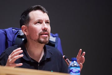 El exlíder de Podemos Pablo Iglesias, durante la presentación de su libro 'Medios y cloacas', a 11 de noviembre de 2022 en Sevilla (Andalucía, España). El exlider de Podemos, Pablo Iglesias, acude a Sevilla a presentar su nuevo libro.
11 NOVIEMBRE 2022
Joaquin Corchero / Europa Press
11/11/2022