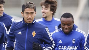 Kagawa y James, en el entrenamiento.