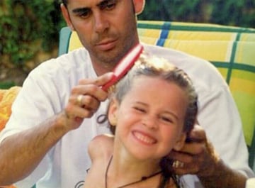 Hierro en una tierna imagen con su hija Claudia hace unos a?os.