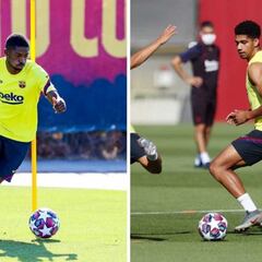 En verano se planteó un doble trueque Barça-City: Dembélé y Araujo por Sterling y Laporte