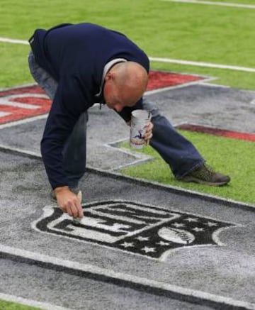 Aquí últimando los últimos detalles en el NGR Stadium.