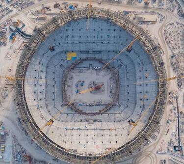 Mundial 2022: no se detuvo el trabajo en los estadios Al-Thumama y Lusail
