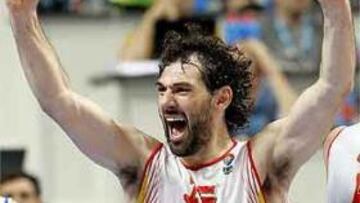 <b>"GARBO" TRIUNFAL</b>. El jugador de los Toronto Raptors fue fundamental en la victoria de España sobre los griegos.