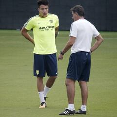 Míchel da bola al 'Puma' Peñaranda, que solo ha jugado 181 minutos