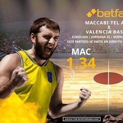 Maccabi Tel Aviv vs. Valencia Basket: horario, TV, estadísticas, clasificación y pronósticos