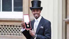 Isabel II distingue a Mo Farah como Caballero del Imperio Británico