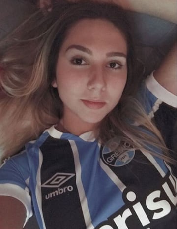 Carolina Potaluppi, la hija del entrenador del Gremio Renato Gaúcho.