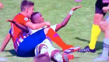 Intento de mordisco a Vinicius por parte del capitán del Atleti B