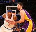 Carmelo se pone serio (31) y pasa por encima de los Lakers