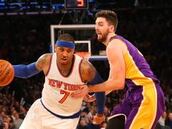 Carmelo se pone serio (31) y pasa por encima de los Lakers