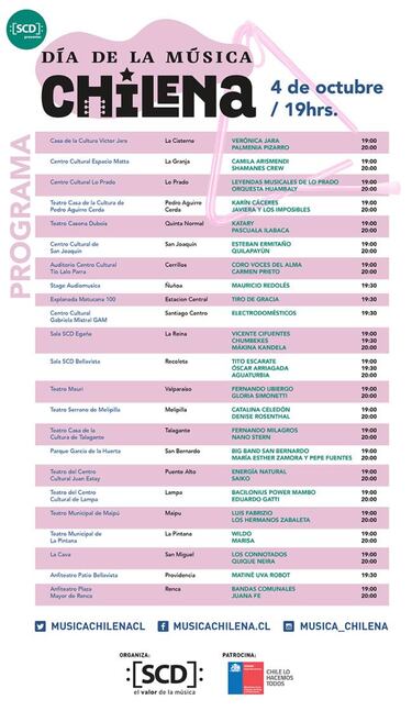 Día de la música: más de 50 conciertos gratuitos en Chile