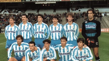 Una alineación del Málaga de 1992.
