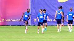 El Barça se entrena de cara al primer partido ante el Athletic