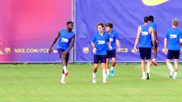 El Barça se entrena de cara al primer partido ante el Athletic