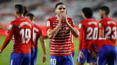 Antonio Puertas, celebrando el 2-0 al Eibar.