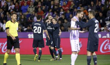 1-4. Luka Modric celebró el cuarto tanto.