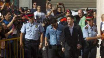 Messi entrando al juzgado en una imagen de archivo.
