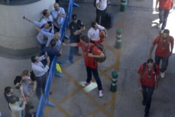 Llegada de los Campeones al Aeropuerto de Madrid. 