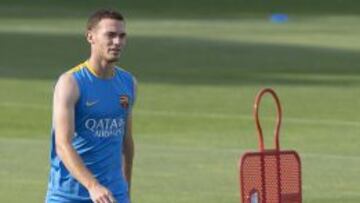 Thoma Vermaelen durante un entrenamiento de pretemporada.