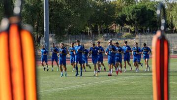 El Alcorcón en una sesión de entrenamiento