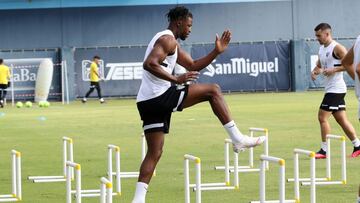 Sekou Gassama, durante un entrenamiento.