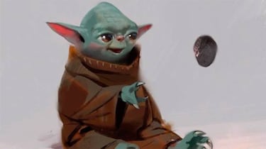 Baby Yoda muestra sus peculiares diseños originales para The Mandalorian