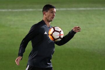 Ignacio Fernández durante el entrenamiento en Valdebebas.