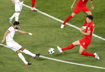 Así sufrió Inglaterra ante Túnez en su debut mundialista