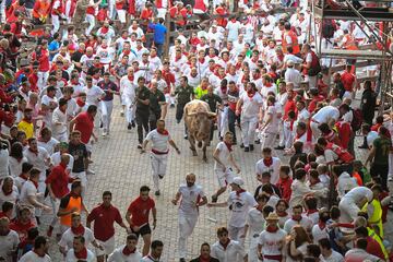 Hoy 8 de julio de 2022 se ha celebrado el segundo día de los encierros de los Sanfermines. Por las calles de Pamplona ha corrido los toros de la ganadería Fuente Ymbro.