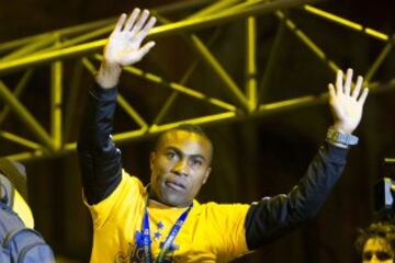 La celebración del Equipo Tigres UANL Campeon del Torneo Apertura 2015 de la Liga MX