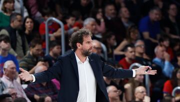 El entrenador del Barça, Roger Grimau, valoró el partido en el que su equipo jugará ante el Fenerbahçe, en la 30ª jornada de la Euroliga 2023-24.