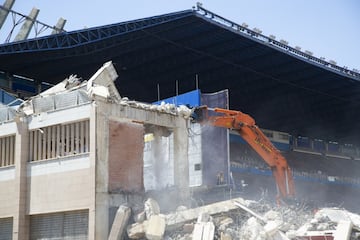 Así avanzan las obras de demolición del estadio Vicente Calderón. 