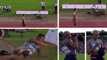 A Okagbare se le cae la peluca en pleno salto de longitud