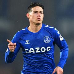 James y Mina, entre los mejores del Everton en la temporada