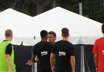 La pelea entre Neymar y Semedo en imágenes