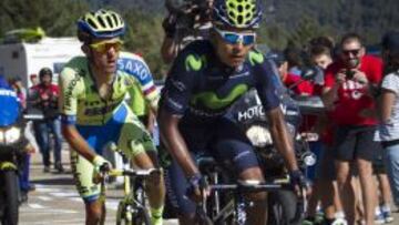 Nairo Quintana y Rafal Majka a pocos kilómetros de la meta