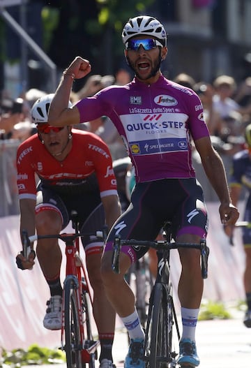 El ciclista del Quick Step Fernando Gaviria ganó la etapa 13 de la edición centenario del Giro de Italia y se convierte en el primer colombiano en ganar cuatro etapas en una vuelta grande.