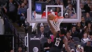 La polémica jugada de Harden de la que se quejan los Rockets