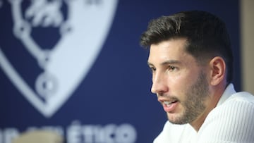 David García durante su rueda de prensa de despedida.