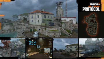 Located off the shore, the Protocol Training Course doubles as a teaching ground and an island citadel fortified for war. The brick buildings include barracks, an armory, and an underground communications monitoring center, and the aged architecture built into this rocky outcrop provides a playground for Rogue Black Ops and Crimson one to go to their own skirmishes with each other.