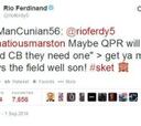 Rio Ferdinand, sancionado tres partidos por insultar en Twitter