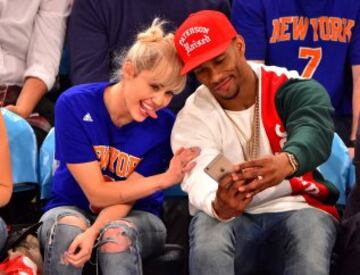 Miley Cyrus y Victor Cruz.