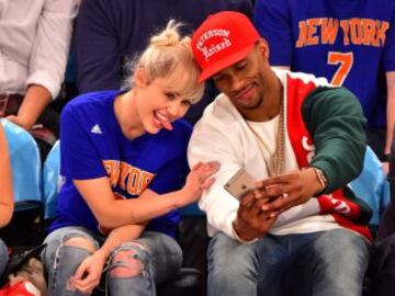 Miley Cyrus y Victor Cruz.