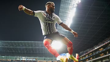 Rodrigo Aguirre celebrates his goal 2-0 of Monterrey during the game Monterrey vs Tijuana, corresponding to Round 13 of the Torneo Clausura 2023 of the Liga BBVA MX, at BBVA Bancomer Stadium, on April 01, 2023.
<br><br>
Rodrigo Aguirre celebra su gol 2-0 de Monterrey durante el partido Monterrey vs Tijuana, Correspondiente a la Jornada 13 del Torneo Clausura 2023 de la Liga BBVA MX, en el Estadio BBVA Bancomer, el 01 de Abril de 2023.