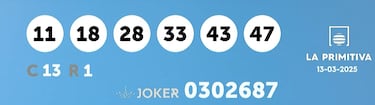 La Primitiva: comprobar los resultados del sorteo de hoy, jueves 13 de marzo